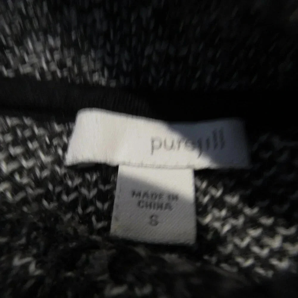 J. Jill PureJill  Mock Turtleneck Gray White Sweater Size S - Picture 5 of 8